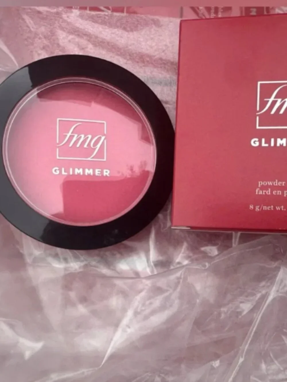 FMG Glimmer Powder Blush Petal Pink New in Box Matte Finish